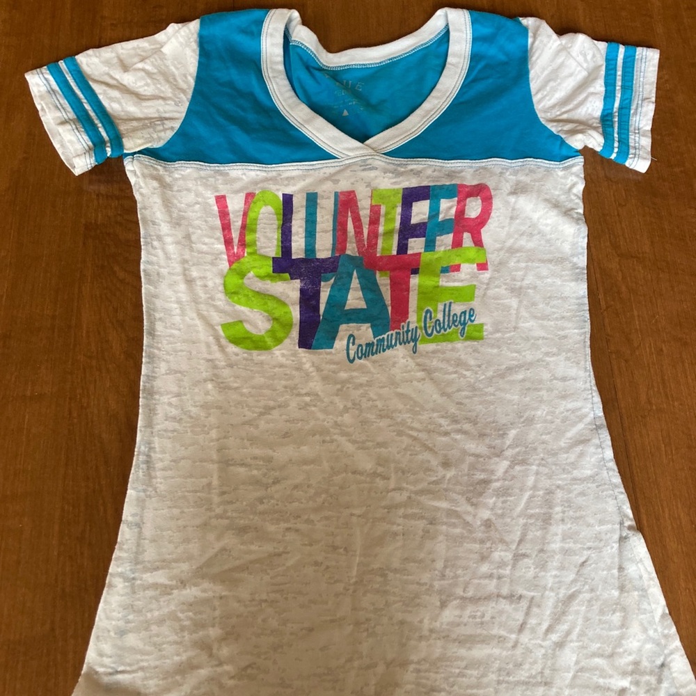 Womens varsity style college t-shirt